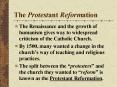 The Protestant Reformation PowerPoint PPT Presentation