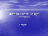 Intro to Marine Biology Oceanography