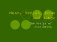 Mean, Median, Mode and Range PowerPoint PPT Presentation
