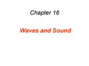 Waves and Sound