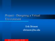 Project - Designing a Virtual Environment