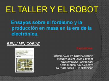 EL TALLER Y EL ROBOT
