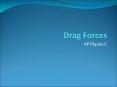 Drag Forces PowerPoint PPT Presentation