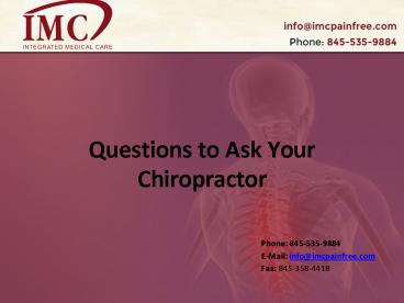 Questions to Ask Your Chiropractor