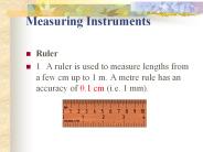Measuring Instruments