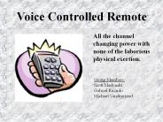 Voice Controlled Remote