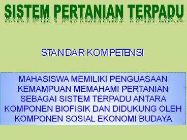 Sistem Pertanian Terpadu