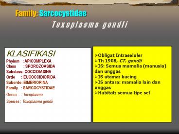 Family: Sarcocystidae