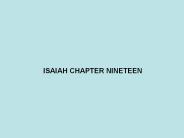 ISAIAH CHAPTER NINETEEN