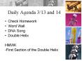 Daily Agenda 3/13 and 14 PowerPoint PPT Presentation