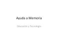 Ayuda a Memoria PowerPoint PPT Presentation