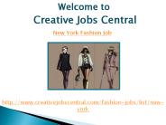 New York Fashion Jobs-Creative Job Central