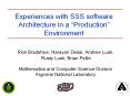Experiences with SSS software Architecture in a  PowerPoint PPT Presentation