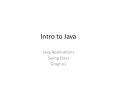 Intro to Java PowerPoint PPT Presentation