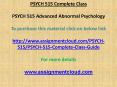 PSYCH 515 Complete Class PowerPoint PPT Presentation