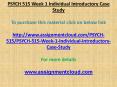 PSYCH 515 Week 1 Individual Introductory Case Study PowerPoint PPT Presentation