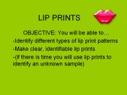 LIP PRINTS