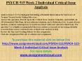 PSYCH 515 Week 2 Individual Critical Issue Analysis PowerPoint PPT Presentation