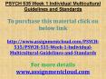 PSYCH 535 Week 1 Individual Multicultural Guidelines and Standards PowerPoint PPT Presentation
