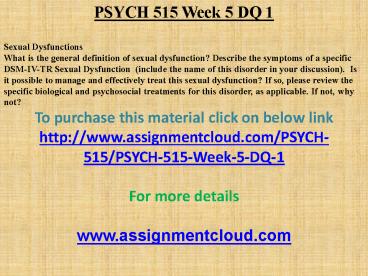 PSYCH 515 Week 5 DQ 1