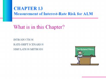 CHAPTER 13 Measurement of Interest-Rate Risk for ALM