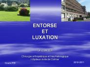 ENTORSE ET LUXATION