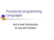 Functional programming Languages