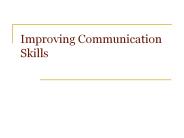 Improving Communication Skills