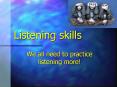 Listening skills PowerPoint PPT Presentation