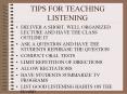 TIPS FOR TEACHING LISTENING PowerPoint PPT Presentation