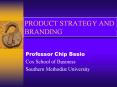 PRODUCT STRATEGY AND BRANDING PowerPoint PPT Presentation