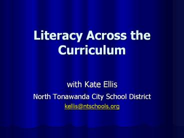 Literacy Across the Curriculum