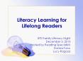 Literacy Learning for Lifelong Readers PowerPoint PPT Presentation