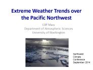 Extreme Weather Trends over the Pacific Northwest