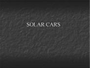 SOLAR CARS