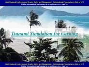 Tsunami Simulation for the warning and risk evaluation