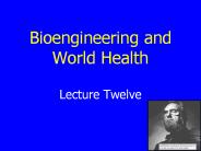 Bioengineering and World Health