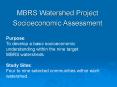 MBRS Watershed Project Socioeconomic Assessment PowerPoint PPT Presentation