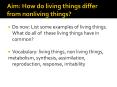 Aim: How do living things differ from nonliving things? PowerPoint PPT Presentation
