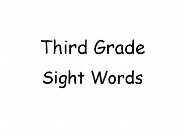 Third Grade