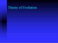 Theory of Evolution PowerPoint PPT Presentation