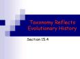 Taxonomy Reflects Evolutionary History PowerPoint PPT Presentation