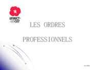 LES ORDRES  PROFESSIONNELS