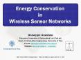 Energy Conservation in Wireless Sensor Networks PowerPoint PPT Presentation