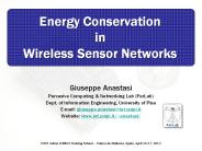 Energy Conservation in Wireless Sensor Networks