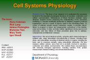 Cell Systems Physiology
