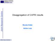 Disaggregation of CAPRI results