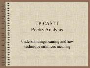 TP-CASTT Poetry Analysis