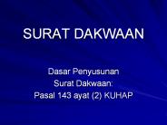SURAT DAKWAAN