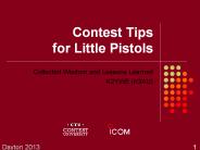 Contest Tips for Little Pistols
